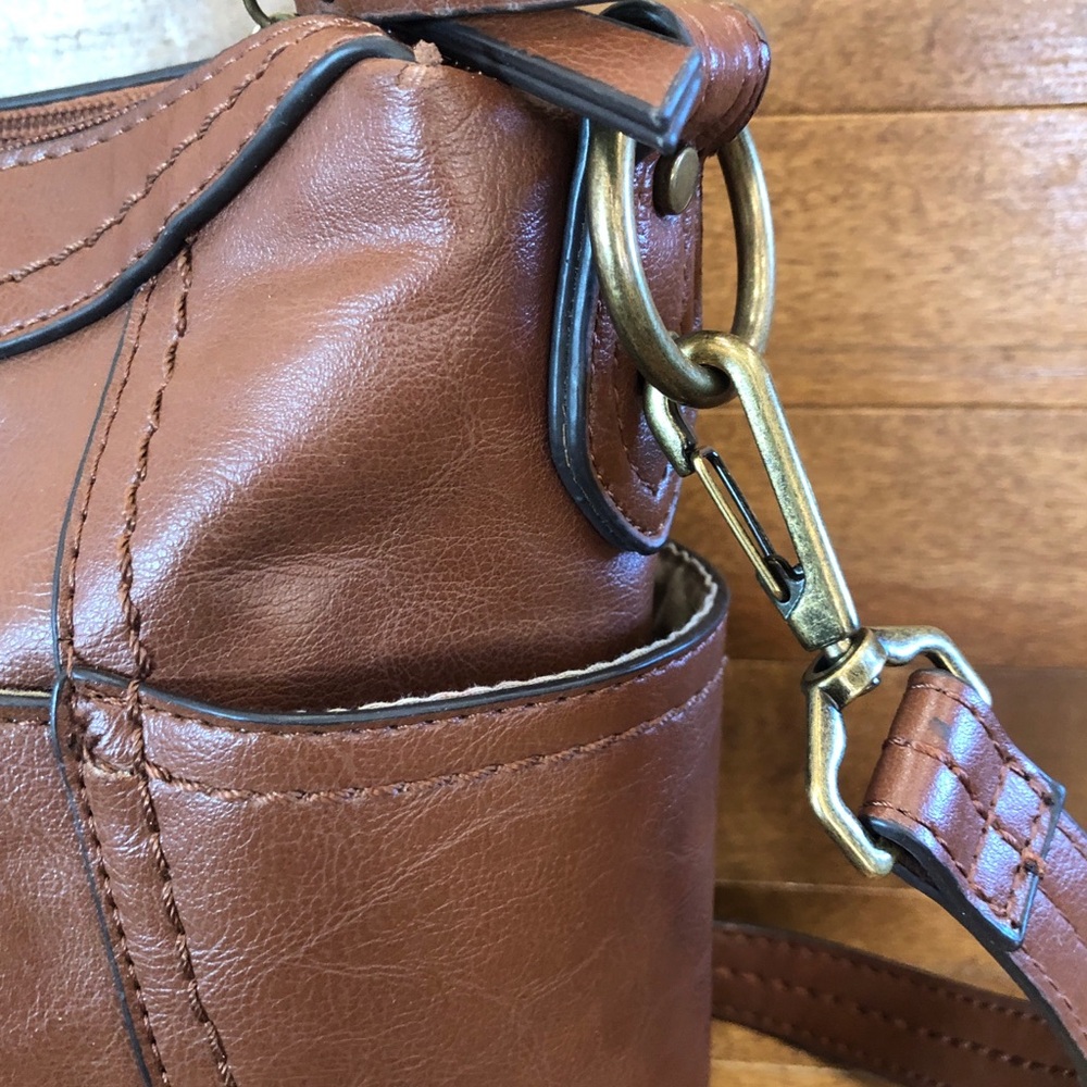 Rosetti Brown‎ Floral Detail Crossbody Purse (B) - Picture 4 of 8